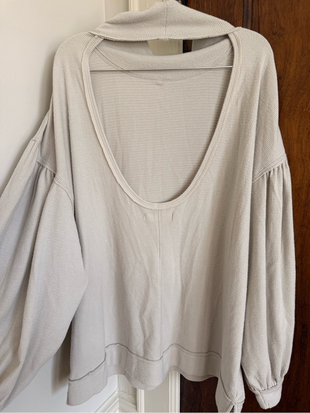 We The Free Oversized Cream Cowl Neck Pullover Sweater - Picture 2 of 4